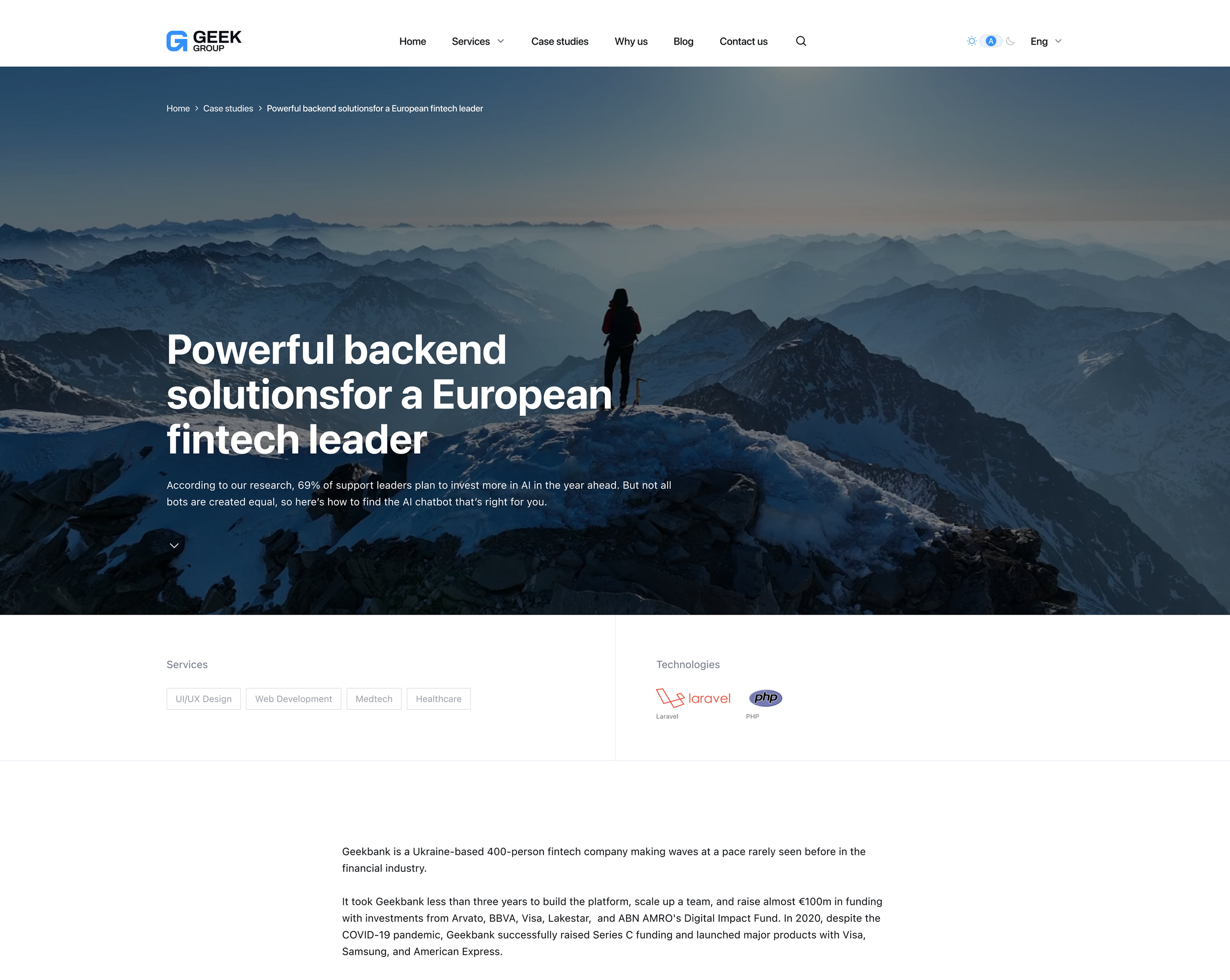 GeekGroup Case Page, view 1