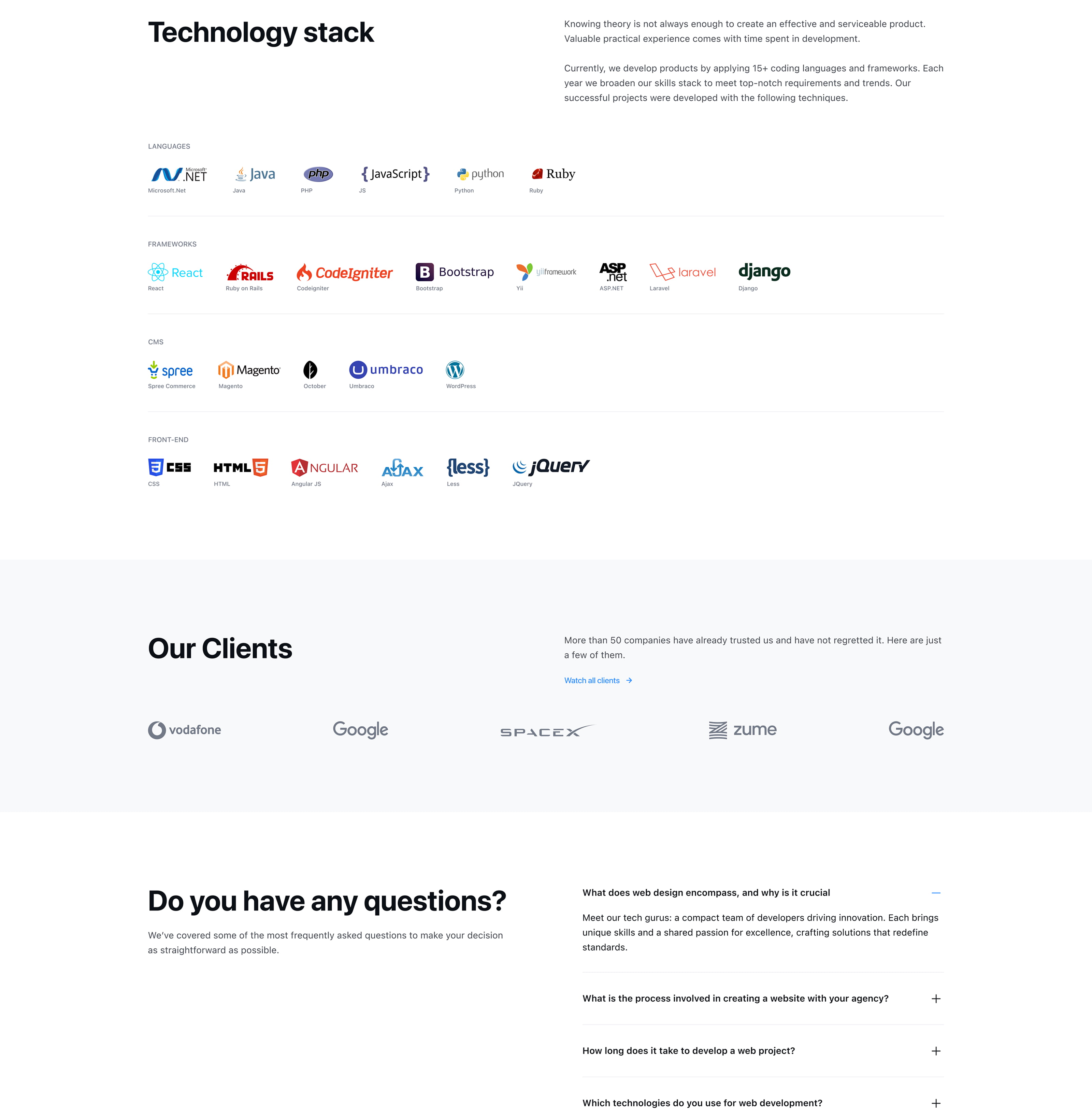 GeekGroup Homepage — Desktop Light, section 4