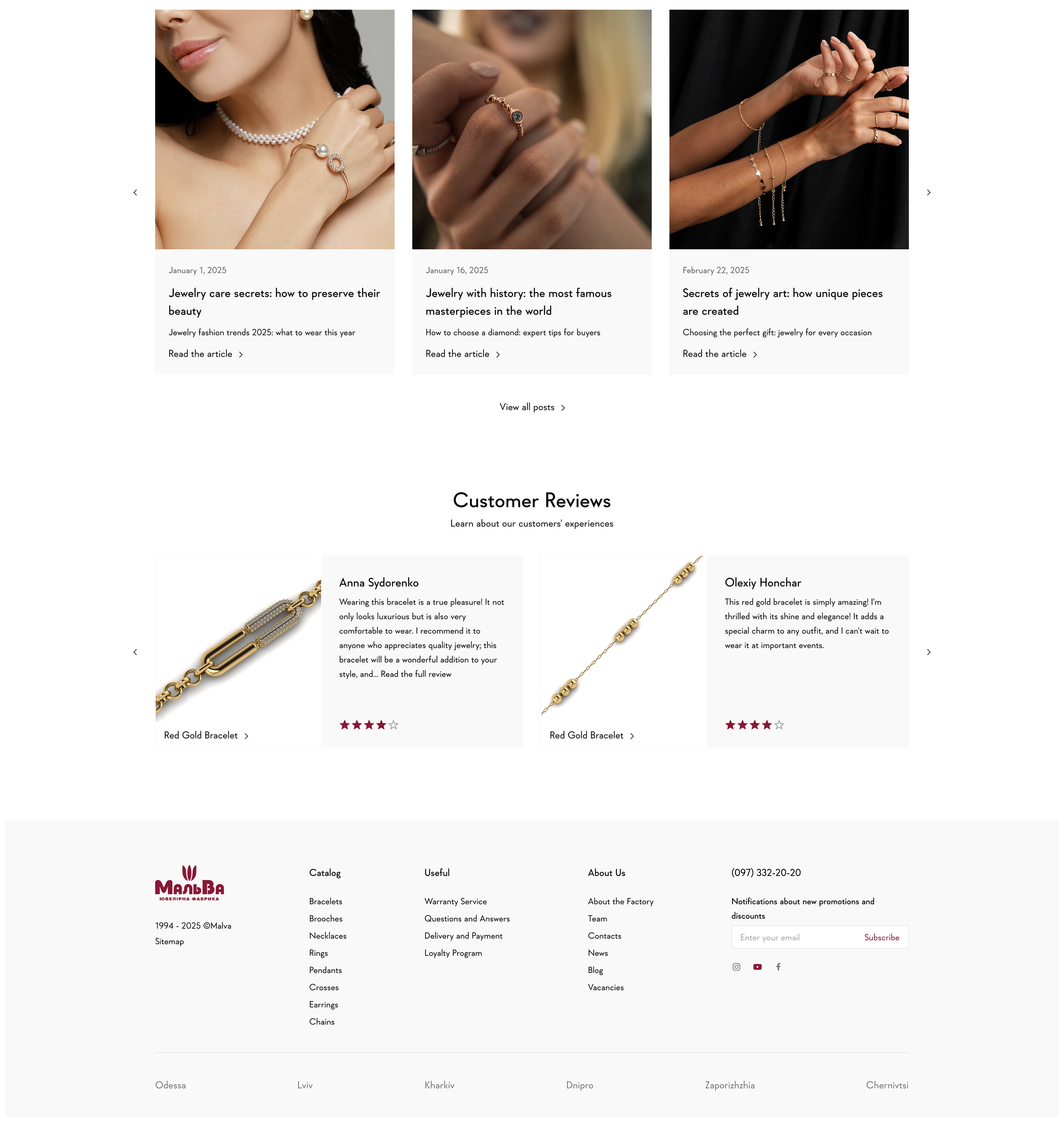 Malva Jewelry Homepage — Desktop, section 4