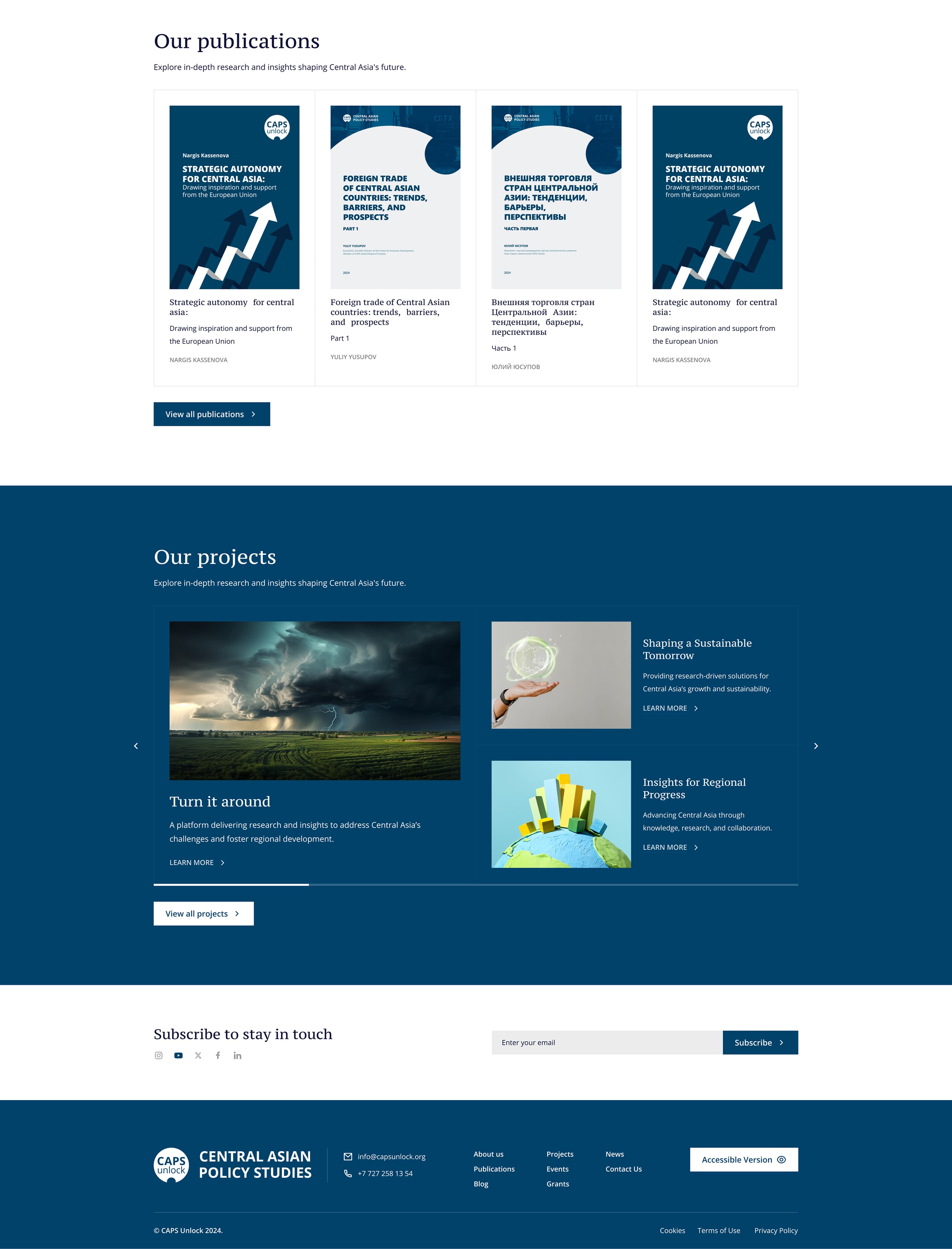 CAPS Unlock Homepage — Desktop, section 2