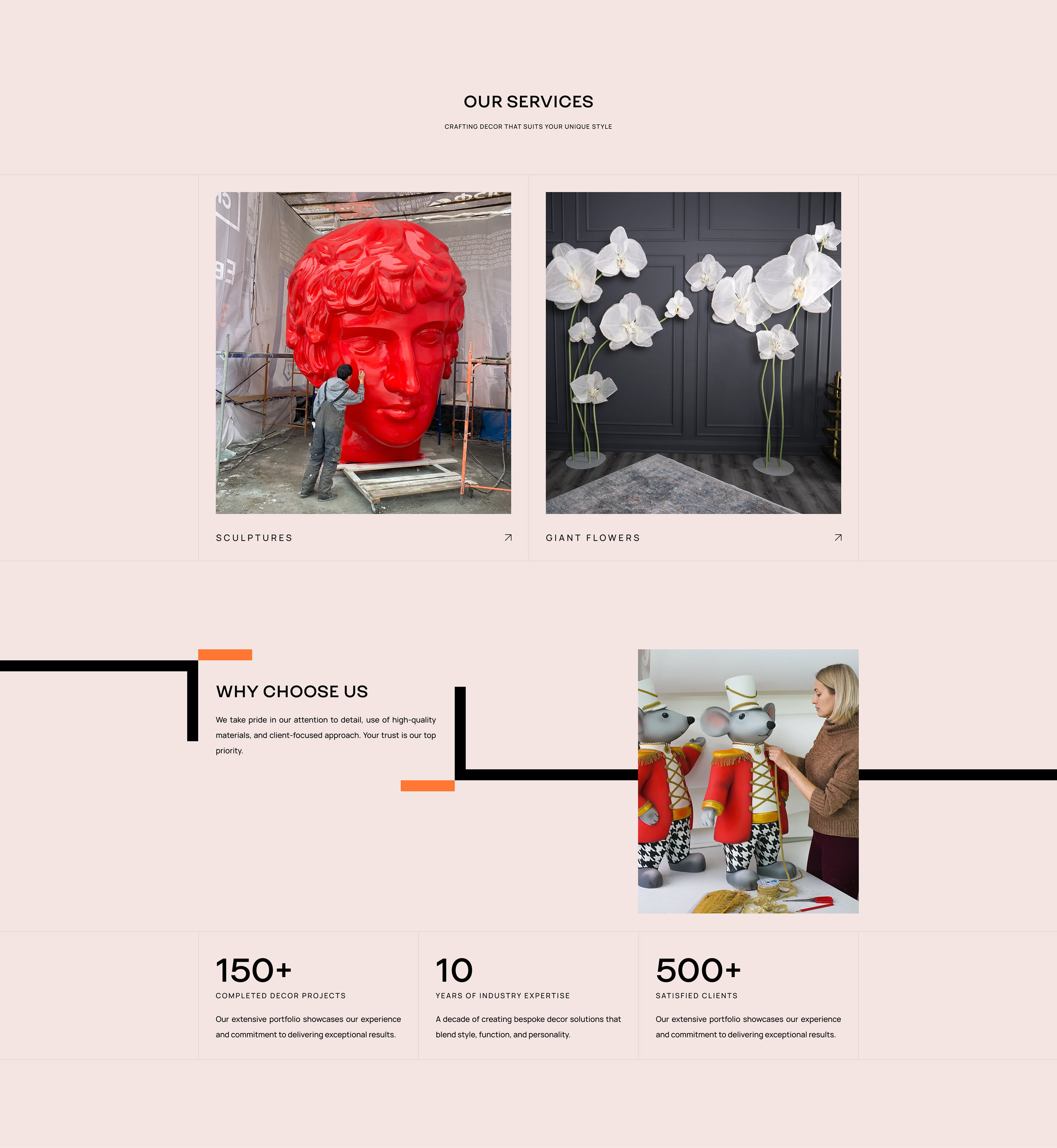 Tsemko Decor Homepage, section 2